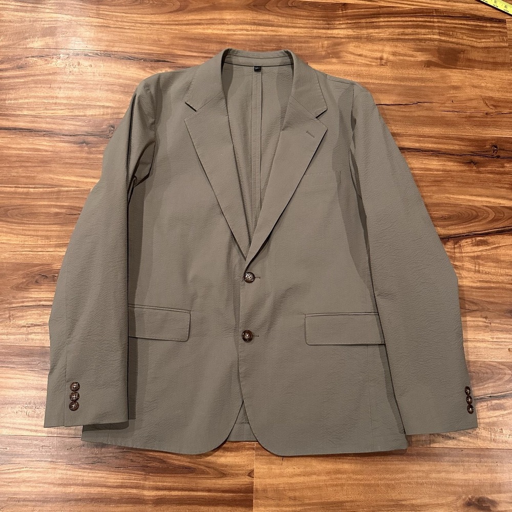 J.Crew Blazer Mens 42 Gray Kenmare Stretch Coolmax 2 Button Suit Jacket